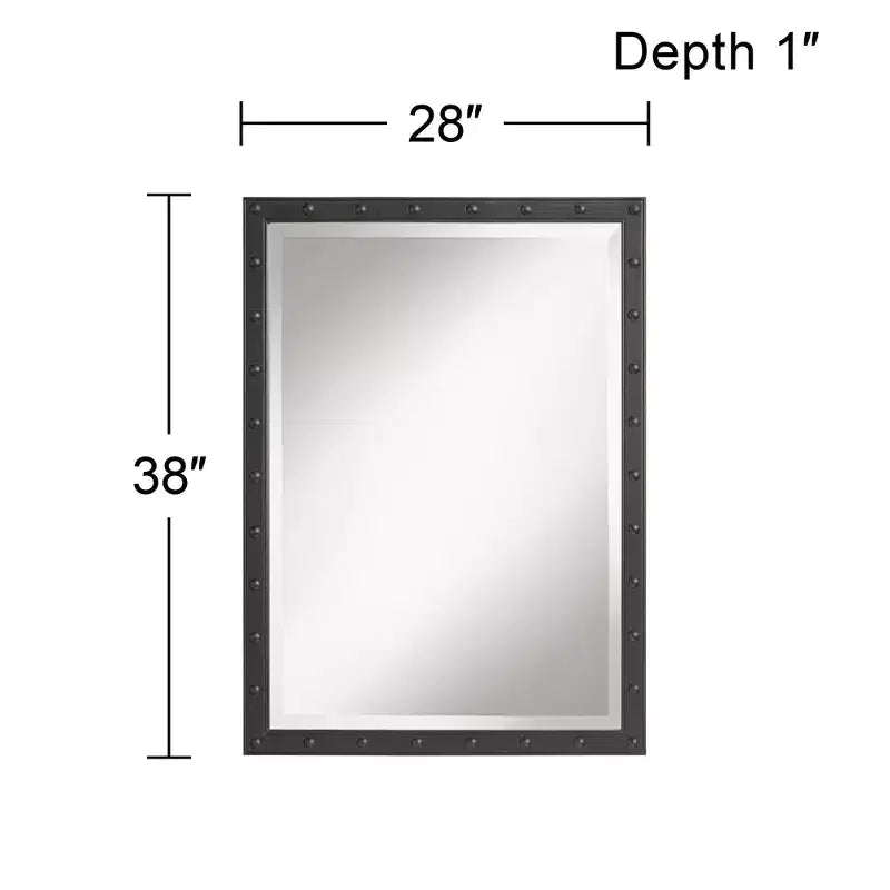 Lot de 2 miroirs muraux rectangulaires 28 x 38