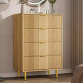 4 Drawer Storage Chest of Drawers with Vintage Metal Handles, Deep Chest of Drawers for Bedroom, Living Room, Hallway &amp; Entrance